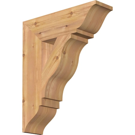 Ekena Millwork Funston Traditional Smooth Bracket, Western Red Cedar, 5 1/2"W x 20"D x 24"H BKT06X20X24FST01SWR